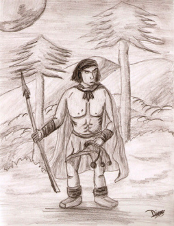 Mapuche-Kriegerh�uptling (cacique)