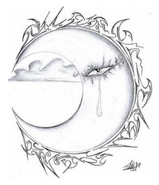 Una diosa
                        de la luna que llora