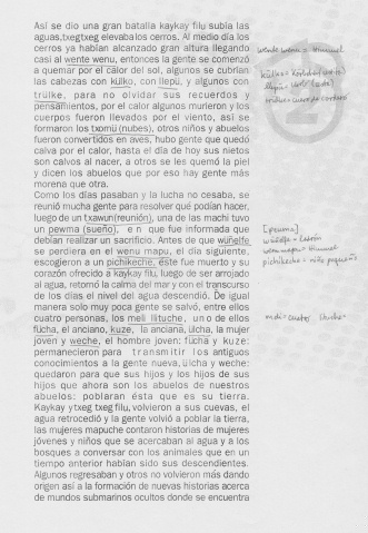 Mapuche-Legende mit den Schlangen
                            Tscheg Tscheg und Kai Kai 02