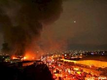 Brand,
                Feuerschein �ber Sao Paulo Moema