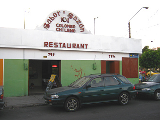 Restaurant "Zum
                    chilenischen Kolumbus" ("Colombo
                    Chileno") an der Ecke der Lynch-Strasse /
                    Chacabuco-Allee, Lynch-Strasse Nr. 799