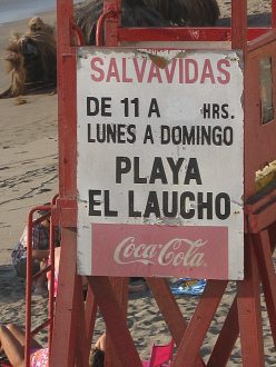 Laucho-Strand, die Tafel des Wachturms
