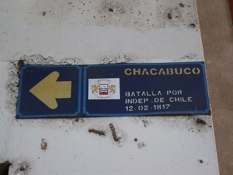 Strassenschild der Chacabuco-Allee