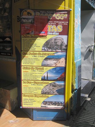 Reiseagentur "Tours",
                                    die Angebote, Nahaufnahme