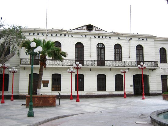 Die Bahnstation f�r die Z�ge von Arica
                          nach La Paz (Hauptstadt Boliviens),
                          Nahaufnahme