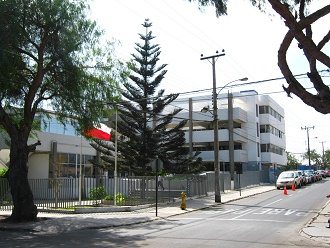 Die Encalada-Strasse mit dem
                                Appellationsgericht