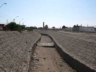 San-Jos�-Fluss von Arica, das trockene
                        Flussbett