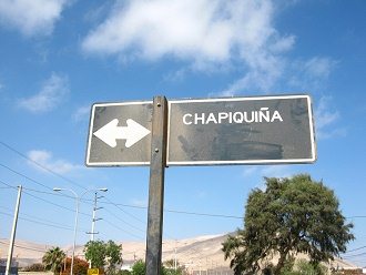 Chapiqui�a-Strasse, Strassenschild
