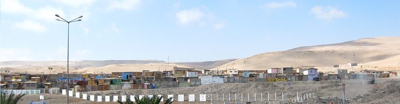 Die H�userreihen des Kartoffelbergs
                            (Cerro Chu�o), Nahaufnahme