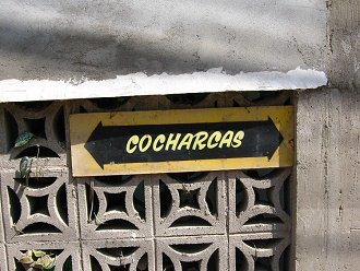 Cocharcas-Strasse, das Strassenschild