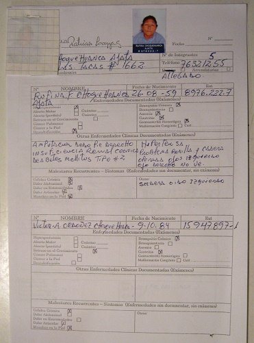 Testresultat von Rufina Choquehuanca Ajata,
                        Nahaufnahme
