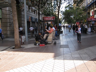 Ahumada-Passage ("paseo
                        Ahumada"), Schuhputzer