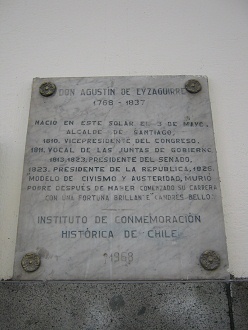 McIver-Allee, Gedenktafel f�r Don Agustin