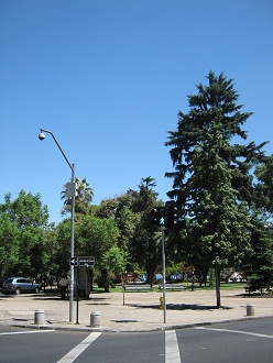 Jesus-Begleitungs-Allee (avenida Compa�a de
                        Jes�s) und der Park am Brasilienplatz