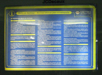 U-Bahnstation Zentralplatz (Waffenplatz,
                          plaza de Armas), Reglement, Nahaufnahme
