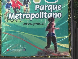 Plakat f�r den Metropolitano-Park, die
                          Internetadresse