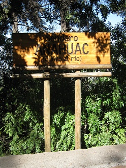 Sendero Anahuac, placa