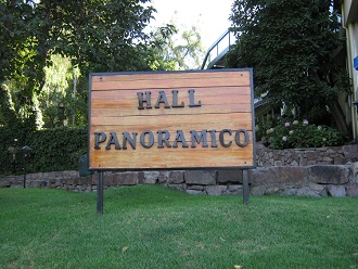 Placa indicando una "sala
                          panor�mica" ("hall
                          panor�mico")