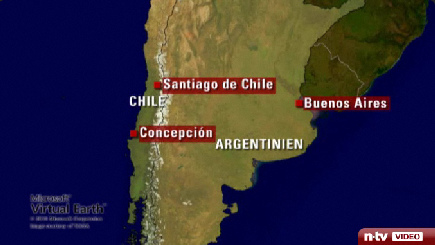 Karte mit
                Santiago, Concepci�n und Buenos Aires
