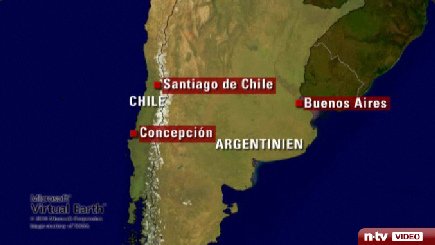 Mapa con
                Santiago, Concepci�n, y Buenos Aires