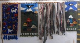 Pared con tejidos, primer plano 02