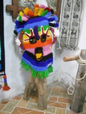 Vielfarbige Maskenkappe 01
