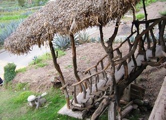 Naturtreppe 05, Sicht von oben
                                  auf das Gel�nder