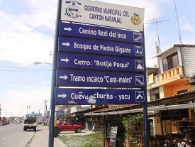 Naranjal, se�ales al "Camino Real
                          del Inca" [21]
