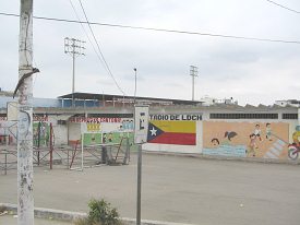 Huaquillas, estadio con pinturas murales