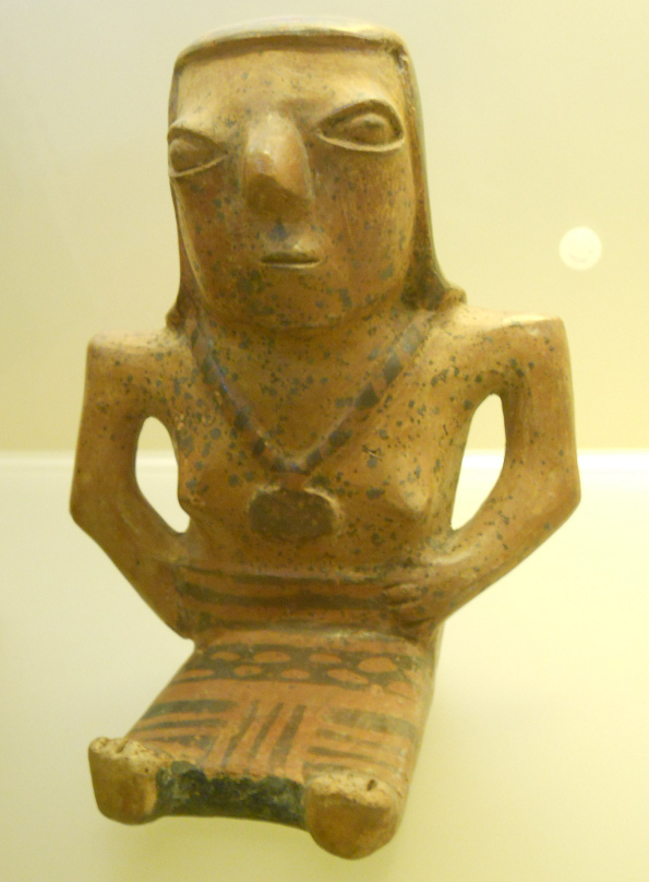 Columbia's Nari�o Culture: extraterrestrial goddess
                with half-sided, protruding eyes, close up