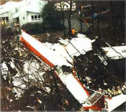La ca�da del avi�n de Avianca vuelo 52: lugar
                      de la ca�da cerca de Cove Neck en Long Island,
                      fuego no fue