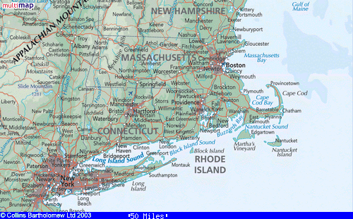 Positionen von New York und Boston