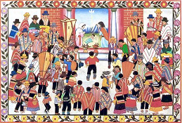 Sarhua, tabla con festival de m�sica