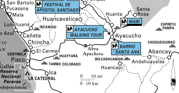 Karte:
                      Ayacucho und Huari / Wari