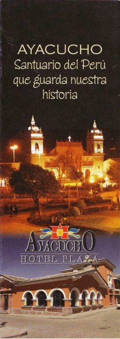 Ayacucho: Hotel Plaza, prospectus 01, title
                        page