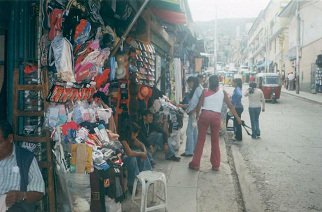 Market stands on jiron Vivanco