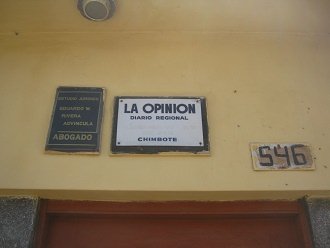 Diario regional "La Opini�n" de
                          Chimbote