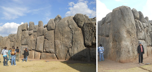 Cusco-Sacsayhuam�n: basic walls part 2,
                        walls with giant stones