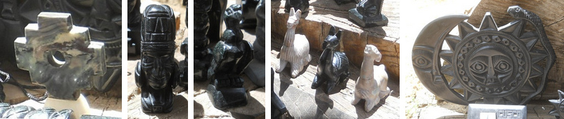 Sacsayhuam�n 15: handicraft
                                      workshop with figurines of
                                      alabaster: cross of Mother Earth -
                                      Inca extreterrestrial or other
                                      extraterrestrial - eagle - sitting
                                      lamas - sun, moon, and snake