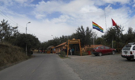 Eingang zur Festung Sacsayhuam�n 3km
                von Cusco, Panoramafoto