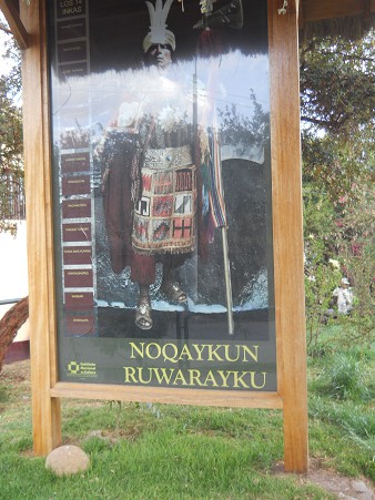 Sacsayhuam�n, the poster of the "Inca" with the list of the Inca Kings