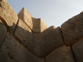 Cusco, Sacsayhuam�n, erste Terrassenstufe, Mauer 08, Inneneckbereich, Detail 08