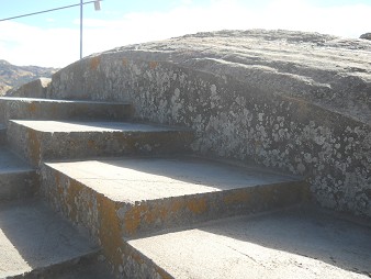 Sacsayhuam�n (Cusco), der gigantische Mehrfachthron auf dem abgeflachten H�gel, Nahaufnahme 03