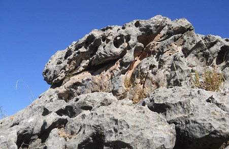 Sacsayhuam�n (Cusco), grosser Steinbruch, L�cherstein, die Krone