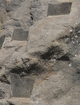 Cusco Sacsayhuam�n, Treppen- und Thronfelsen "Chinchana grande", Einzelpodeste 02