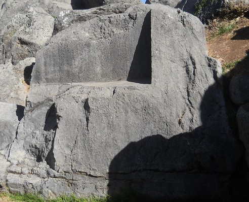 Cusco Sacsayhuam�n 10, Chaosbereich, Teilthron 04 - Nahaufnahme
