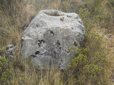 Cusco Sacsayhuam�n 14: Zone X (Laq'o, Laco, Mondtempel), geschnittener Stein