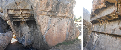 Cusco-Sacsayhuam�n, fortaleza central de los
                      Incas, roca con escalera y trono volteado