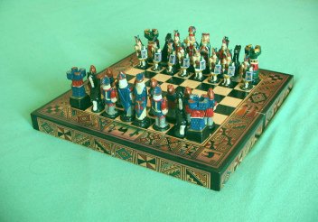 Die Aufstellungen komplett in schr�ger
                        Perspektive mit den Spaniern vorne (der
                        Vizek�nig mit dem Kreuz am Mantel)