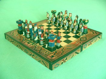 Die Aufstellungen komplett in schr�ger
                        Perspektive mit den Spanier vorn (der Vizek�nig
                        mit dem Kreuz am Mantel)